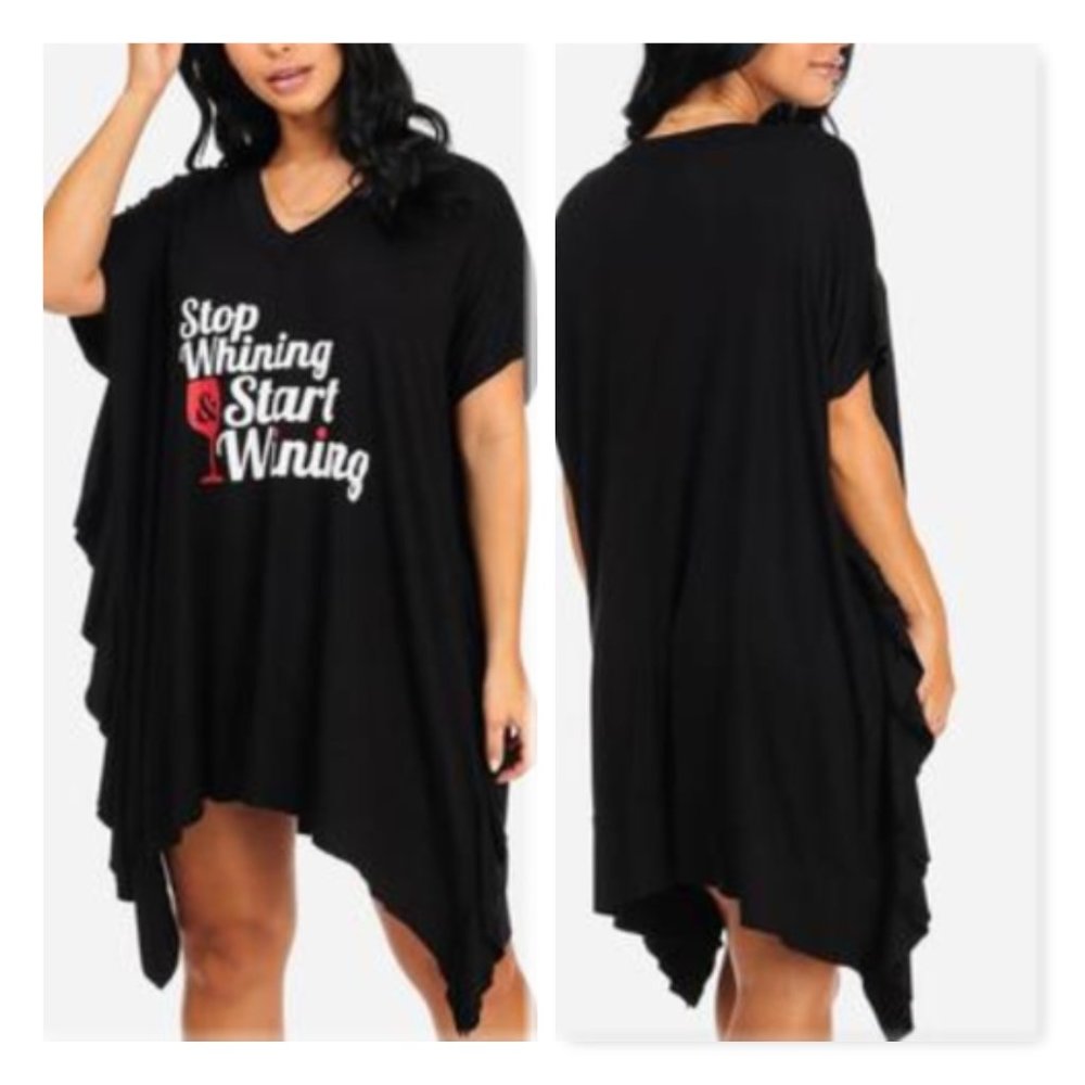 Stop Whining Flowy Black Dress